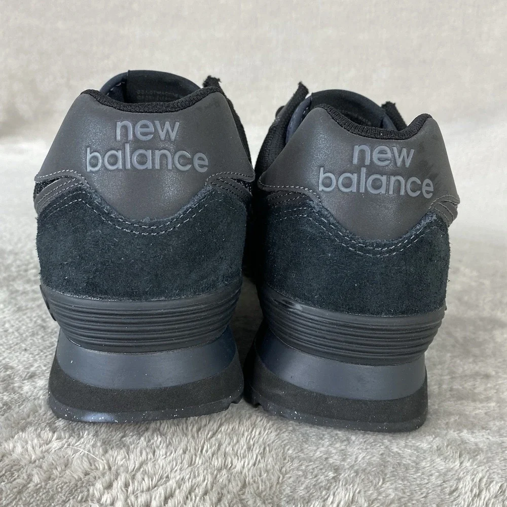 New Balance 574 Core Mens Size 11.5 Black Suede Running Shoes ML574EVE NEW